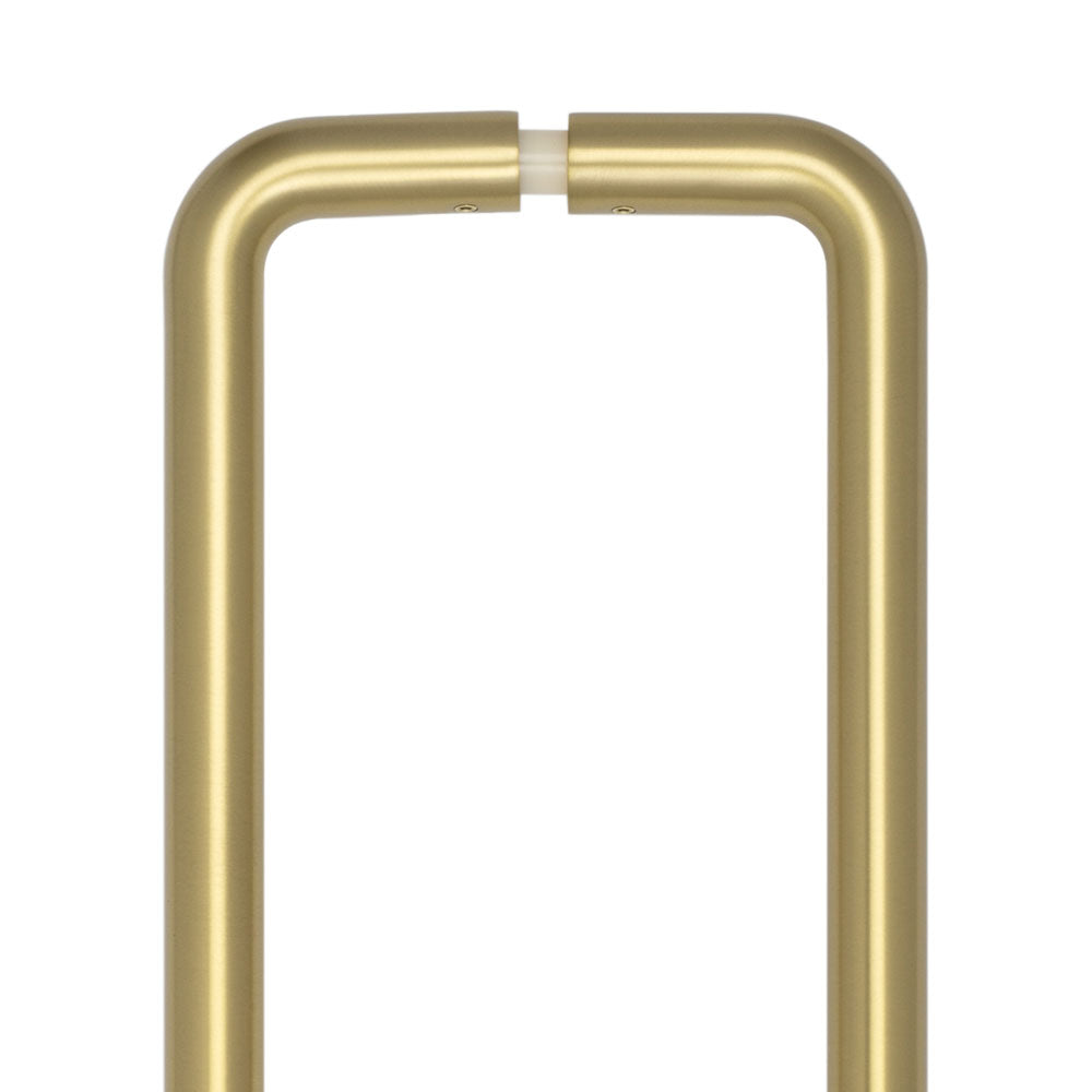 High quality image of CRES - 425mm Back to Back Satin Brass D Shape Pull Handle Sku. CRES3002SBB2B