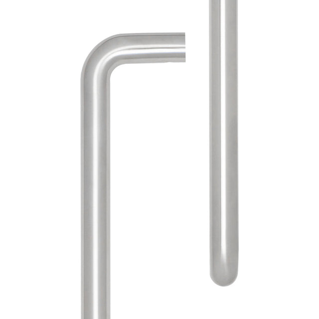 High quality image of CRES - 425mm Face Fix Satin Stainless Steel D Shape Pull Handle Sku. CRES3002SSSFF