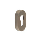 High quality image of CRES - Oval Antique Brass Euro Escutcheon Sku. CRES403AB