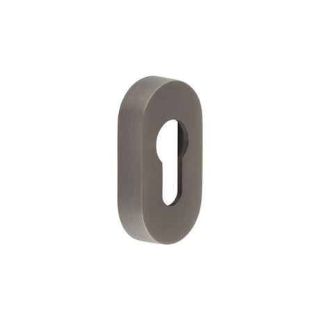 High quality image of CRES - Oval Dark Bronze Euro Escutcheon Sku. CRES403DB