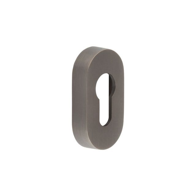 High quality image of CRES - Oval Dark Bronze Euro Escutcheon Sku. CRES403DB