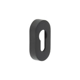 High quality image of CRES - Oval Black Euro Escutcheon Sku. CRES403MB