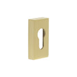 High quality image of CRES - Rectangular Satin Brass Euro Escutcheon Sku. CRES404SB