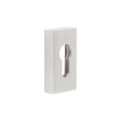 High quality image of CRES - Rectangular Satin Stainless Steel Euro Escutcheon Sku. CRES404SSS