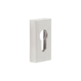 High quality image of CRES - Rectangular Satin Stainless Steel Euro Escutcheon Sku. CRES404SSS