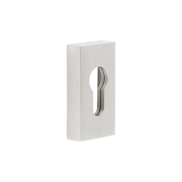 High quality image of CRES - Rectangular Satin Stainless Steel Euro Escutcheon Sku. CRES404SSS