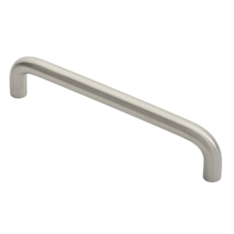 High quality image of Eurospec - Cabinet Pull D Handle - Satin Stainless Steel | Sku. cpd1128sss | Trade Door Handles.