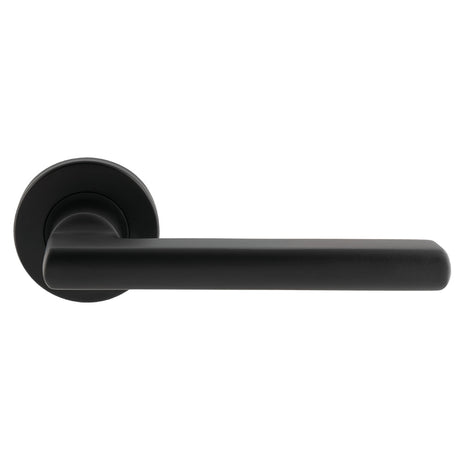 High quality image of Eurospec - Carlton Lever on Sprung Rose - Matt Black | Sku. csl1134mb | Trade Door Handles.