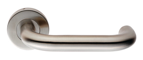 High quality image of Eurospec - Safety Lever on Sprung Rose G304 - Satin Stainless Steel | Sku. csl1190sss | Trade Door Handles.