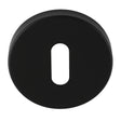 High quality image of Eurospec - Standard Lock Escutcheon - Matt Black | Sku. csp1005mb | Trade Door Handles.