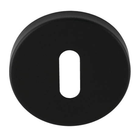 High quality image of Eurospec - Standard Lock Escutcheon - Matt Black | Sku. csp1005mb | Trade Door Handles.