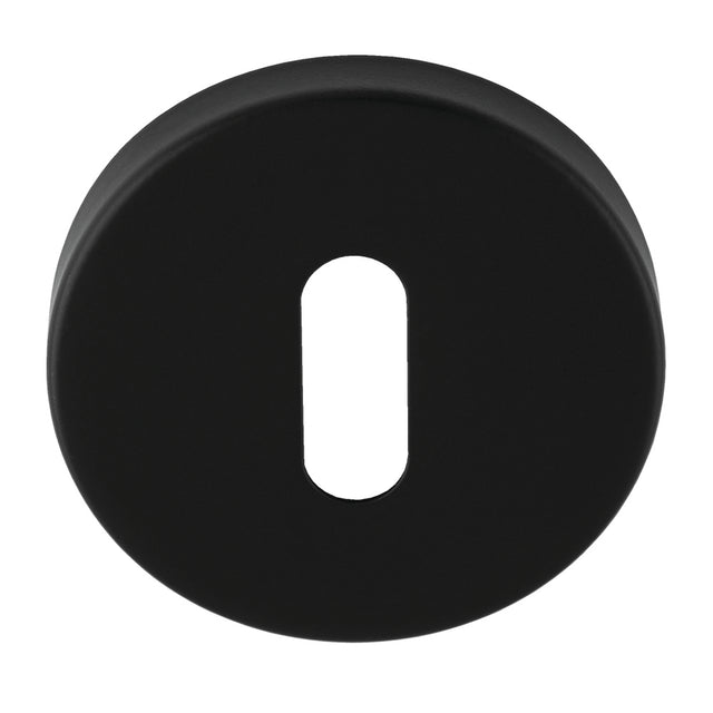 High quality image of Eurospec - Standard Lock Escutcheon - Matt Black | Sku. csp1005mb | Trade Door Handles.