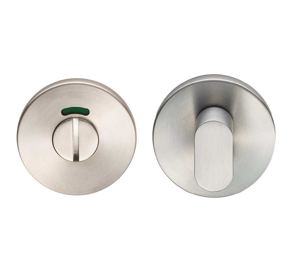 High quality image of Eurospec - Thumbturn and Release 6mm Rose - Satin Stainless Steel | Sku. cst1018sss | Trade Door Handles.