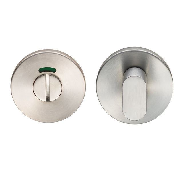 High quality image of Eurospec - Thumbturn and Release 6mm Rose - Satin Stainless Steel | Sku. cst1018sss | Trade Door Handles.