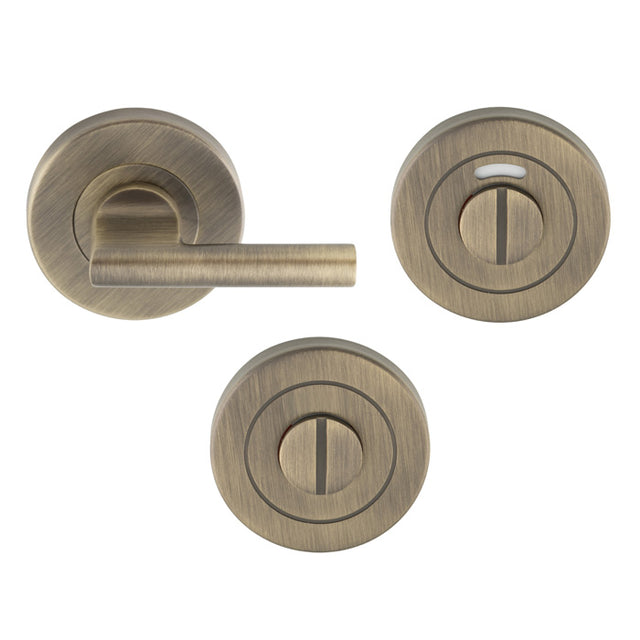 This is an image of Eurospec - Disabled Thumbturn & Release - Antique Brass - CST1025AB available to order from Trade Door Handles in Kendal.