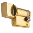 High quality image of Eurospec - Euro Single Thumbturn 45mm - Polished Brass | Sku. cya70445pb | Trade Door Handles.
