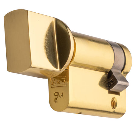 High quality image of Eurospec - Euro Single Thumbturn 45mm - Polished Brass | Sku. cya70445pb | Trade Door Handles.