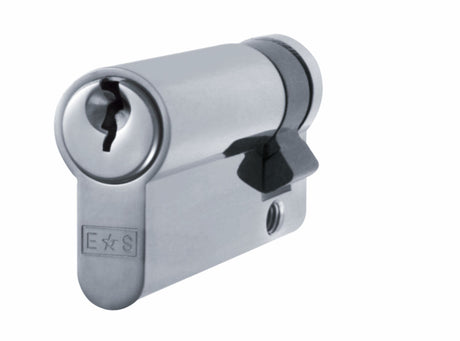 High quality image of Eurospec - Euro Single Cylinder - Satin Chrome | Sku. cya71140sc | Trade Door Handles.