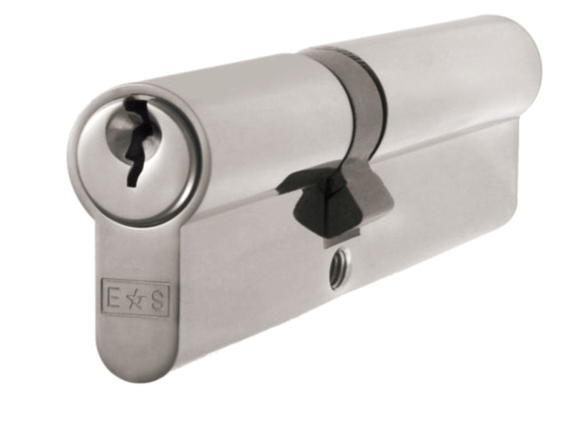 High quality image of Eurospec - Offset Euro Double Cylinder - Satin Chrome | Sku. cya7124060sc | Trade Door Handles.