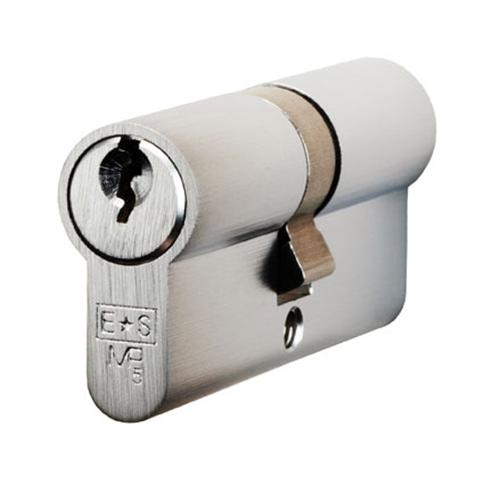 High quality image of Eurospec - Offset Euro Double Cylinder - Satin Chrome | Sku. cya7124550sc | Trade Door Handles.