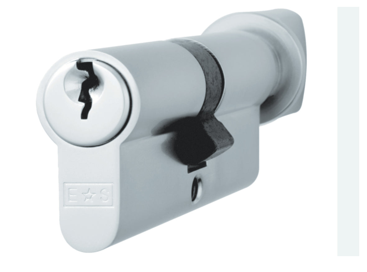High quality image of Eurospec - Euro Cylinder and Turn - Satin Chrome | Sku. cya71360sc | Trade Door Handles.