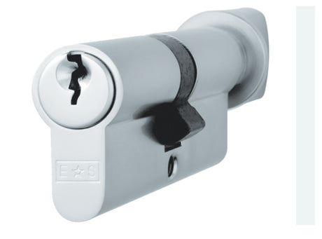 High quality image of Eurospec - Euro Cylinder and Turn - Satin Chrome | Sku. cya71360sc | Trade Door Handles.