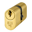 High quality image of Eurospec - UK Oval Double Cylinder - Polished Brass | Sku. cya72270pb | Trade Door Handles.
