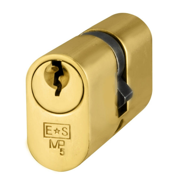 High quality image of Eurospec - UK Oval Double Cylinder - Polished Brass | Sku. cya72270pb | Trade Door Handles.