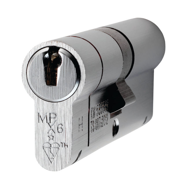 High quality image of Eurospec - Mpx6 Euro Double Cylinder 70Mm Ktd - Satin Chrome | Sku. cyx71270sc | Trade Door Handles.
