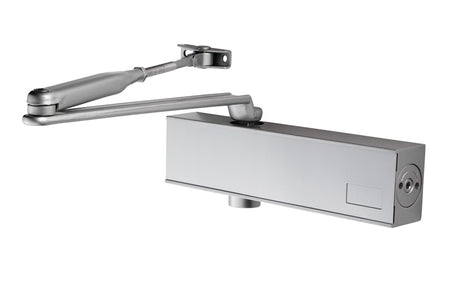 High quality image of Eurospec - Heavy Duty Overhead Door Closer Variable Power Size 2-6 - Silver | Sku. dcs2026bc-sv | Trade Door Handles.