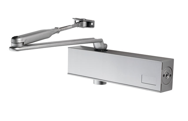 High quality image of Eurospec - Heavy Duty Overhead Door Closer Variable Power Size 2-6 - Silver | Sku. dcs2026bc-sv | Trade Door Handles.