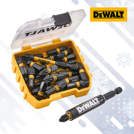 DeWalt FlexTorq PZ2 Impact Bit Set 25mm & 57mm with Magnetic Holder