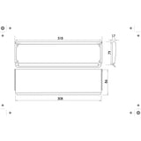 Technical drawing of of Frelan - Antique Inner Door Tidies Black Sku. JAB112