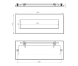 Technical drawing of of Frelan - Jedo Plain Letterplates 254x100mm Polished Brass Sku. JV36LPB
