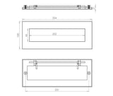 Technical drawing of of Frelan - Jedo Plain Letterplates 254x100mm Satin Chrome Sku. JV36LSC