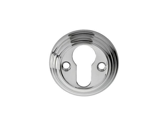 High quality image of Carlisle Brass - Delamain Euro Profile Escutcheon - Polished Chrome | Sku. dk1cp | Trade Door Handles.
