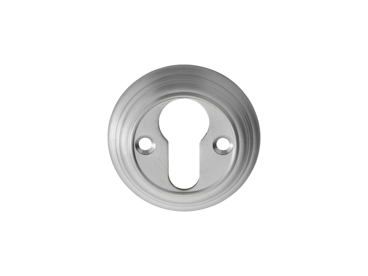 High quality image of Carlisle Brass - Delamain Euro Profile Escutcheon - Satin Chrome | Sku. dk1sc | Trade Door Handles.