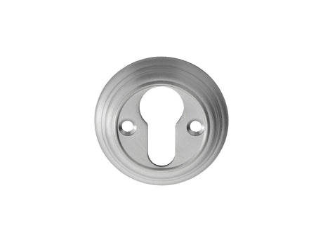 High quality image of Carlisle Brass - Delamain Euro Profile Escutcheon - Satin Chrome | Sku. dk1sc | Trade Door Handles.