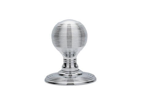 High quality image of Carlisle Brass - Delamain Reeded Mortice Knobs - Polished Chrome | Sku. dk37ccp | Trade Door Handles.