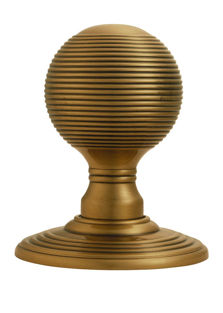 High quality image of Carlisle Brass - Delamain Reeded Mortice Knobs - Florentine Bronze | Sku. dk37cfb | Trade Door Handles.