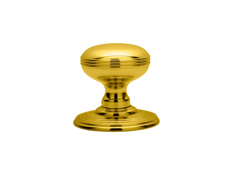 High quality image of Carlisle Brass - Delamain Ringed Mortice Knobs - Polished Brass | Sku. dk39c | Trade Door Handles.