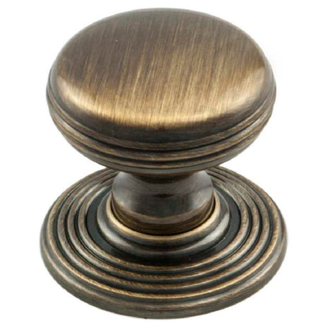 High quality image of Delamain - Ringed Knob 35mm - Florentine Bronze | Sku. dk49cfb | Trade Door Handles.