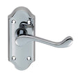 High quality image of Carlisle Brass - Ashtead Lever on Short Latch Backplate - Polished Chrome | Sku. dl16cp | Trade Door Handles.