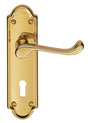 High quality image of Carlisle Brass - Ashtead Lever on Lock Backplate - Polished Brass | Sku. dl17 | Trade Door Handles.