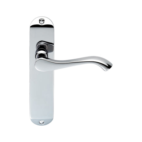 High quality image of Carlisle Brass - Andros Lever on Latch Backplate - Polished Chrome | Sku. dl181cp | Trade Door Handles.