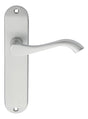 High quality image of Carlisle Brass - Andros Lever on Latch Backplate - Satin Chrome | Sku. dl181sc | Trade Door Handles.
