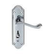 High quality image of Carlisle Brass - Ashtead Lever on WC Backplate - Polished Chrome | Sku. dl18wccp | Trade Door Handles.