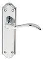 High quality image of Carlisle Brass - Madrid Lever on Latch Backplate - Polished Chrome | Sku. dl191cp | Trade Door Handles.