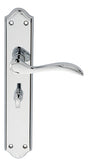 High quality image of Carlisle Brass - Madrid Lever on Long WC Backplate - Polished Chrome | Sku. dl292cp | Trade Door Handles.