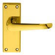 High quality image of Carlisle Brass - Victorian Ascot Lever on Short Latch Backplate - Polished Brass | Sku. dl31 | Trade Door Handles.